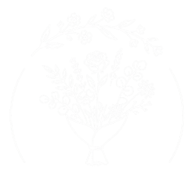 logo kwiaciarni - prosty rysunek bukietu kwiatów